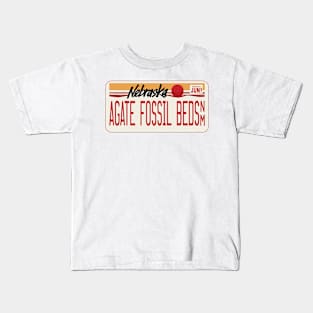 Agate Fossil Beds National Monument license plate Kids T-Shirt